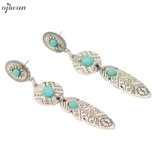 Hippie Chic Southwestern Feather Earrings