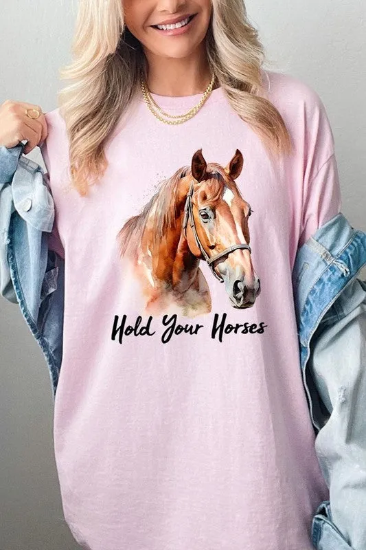 Hold Your Horses Graphic Plus Heavy Cotton Tee