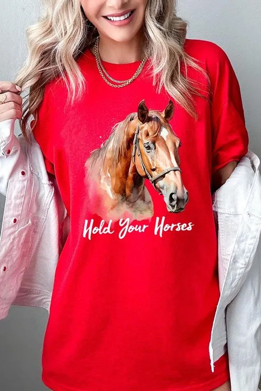 Hold Your Horses Graphic Plus Heavy Cotton Tee