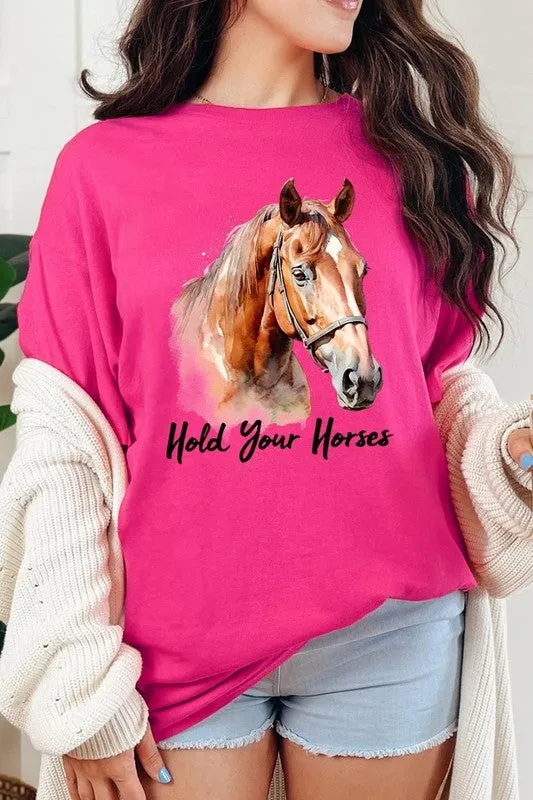 Hold Your Horses Graphic Plus Heavy Cotton Tee