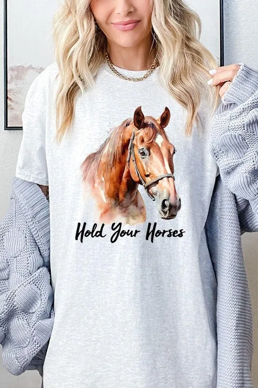Hold Your Horses Graphic Plus Heavy Cotton Tee