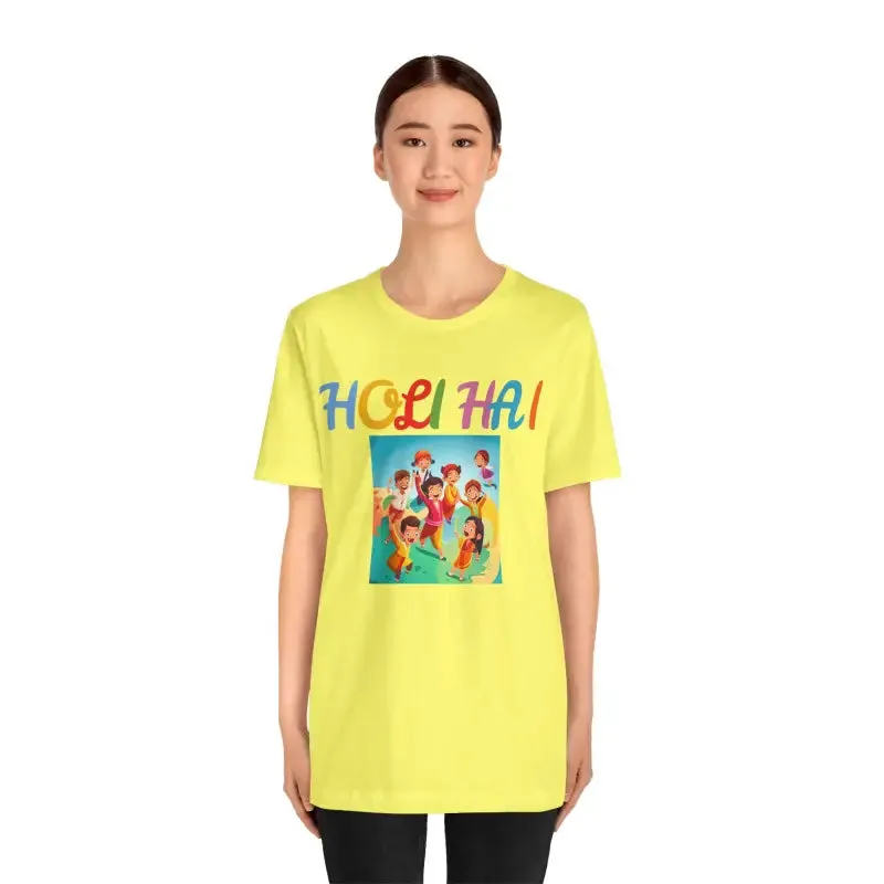 Holi Hai Jersey Short Sleeve Tee Celebration