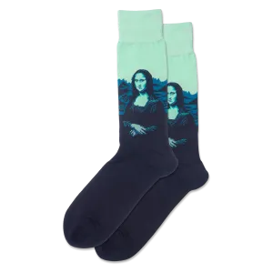 HOTSOX Men's Da Vinci's Mona Lisa Pop Crew Socks