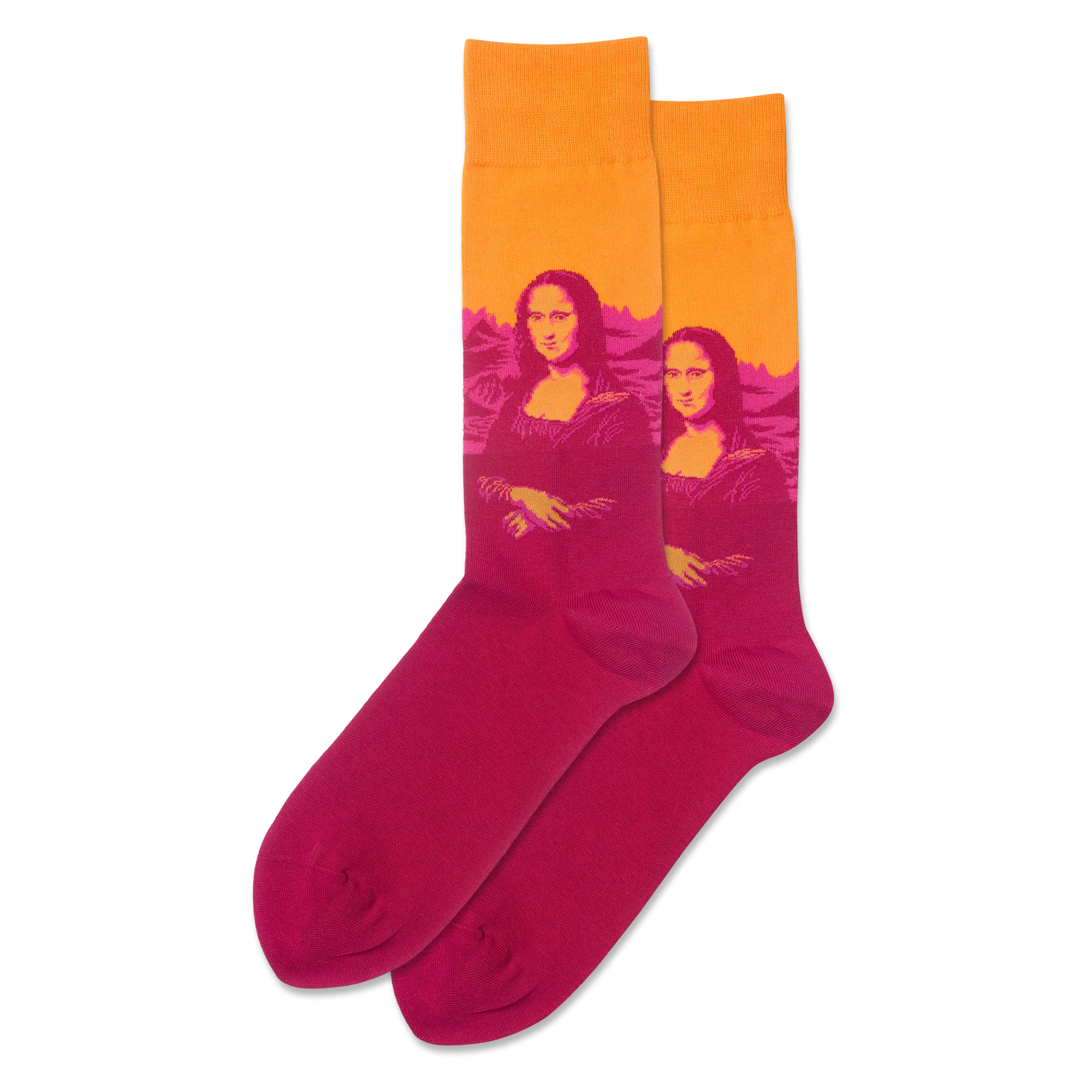 HOTSOX Men's Da Vinci's Mona Lisa Pop Crew Socks