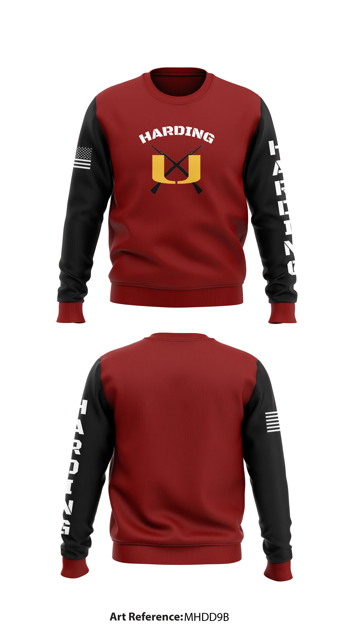 HUHS JROTC Store 2 Core Men's Crewneck Performance Sweatshirt - mHdD9B