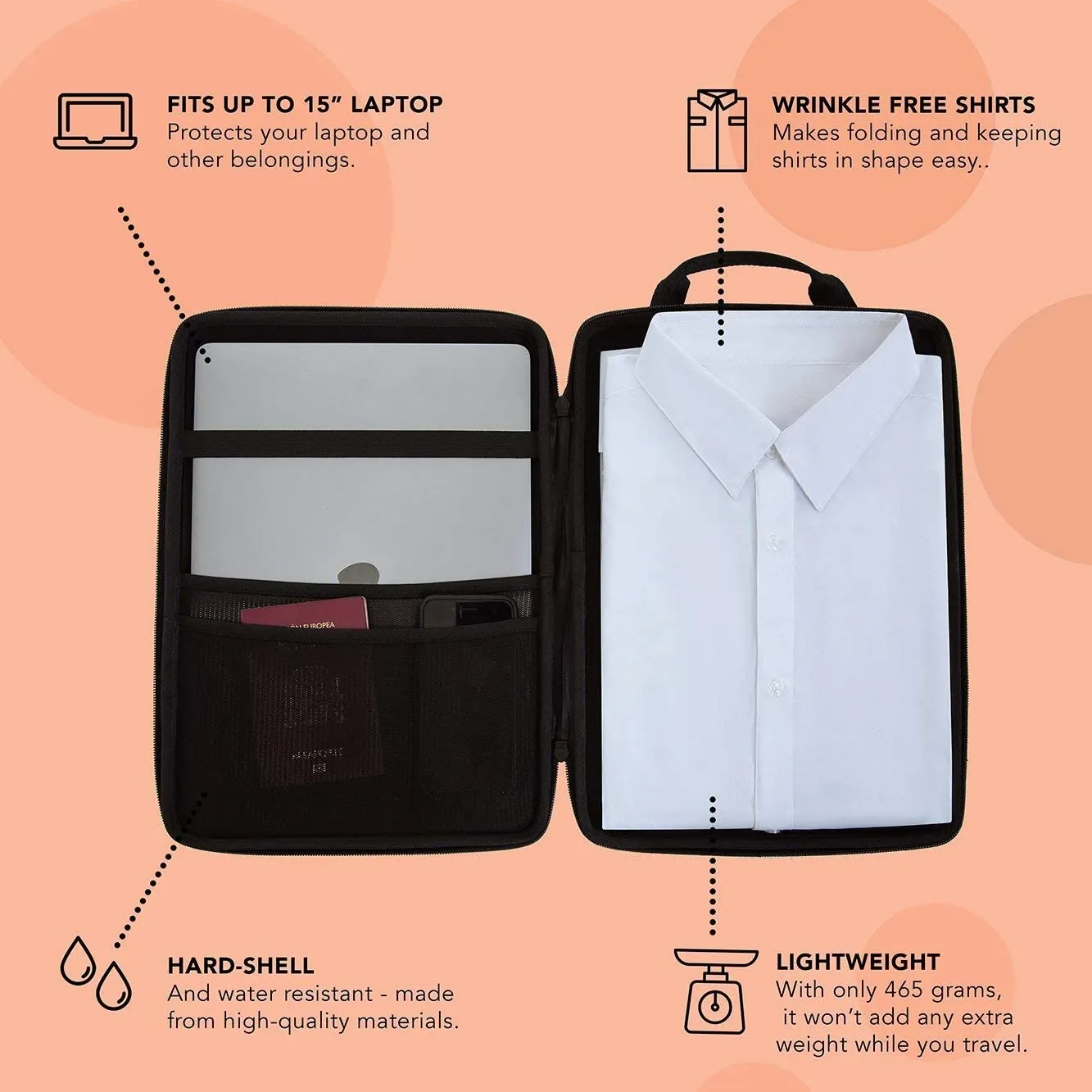 IAMRUNBOX - Origami Garment Bag, Shockproof and Water-Resistant Travel Organizer with Anti-Wrinkle Feature, Packing Cubes for Suitcases, Small
