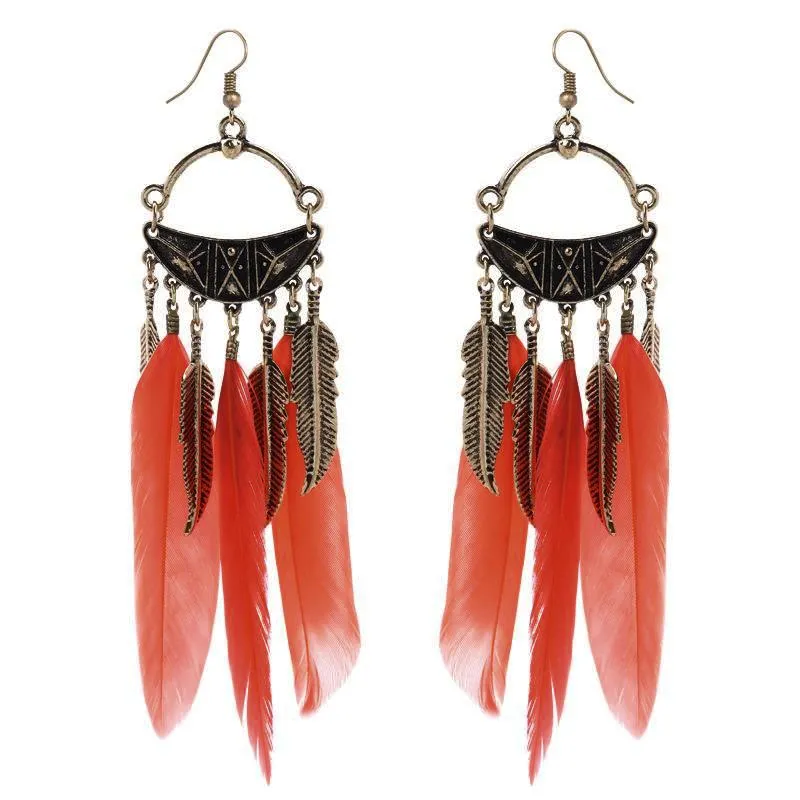 Island Vibe Feather Earrings