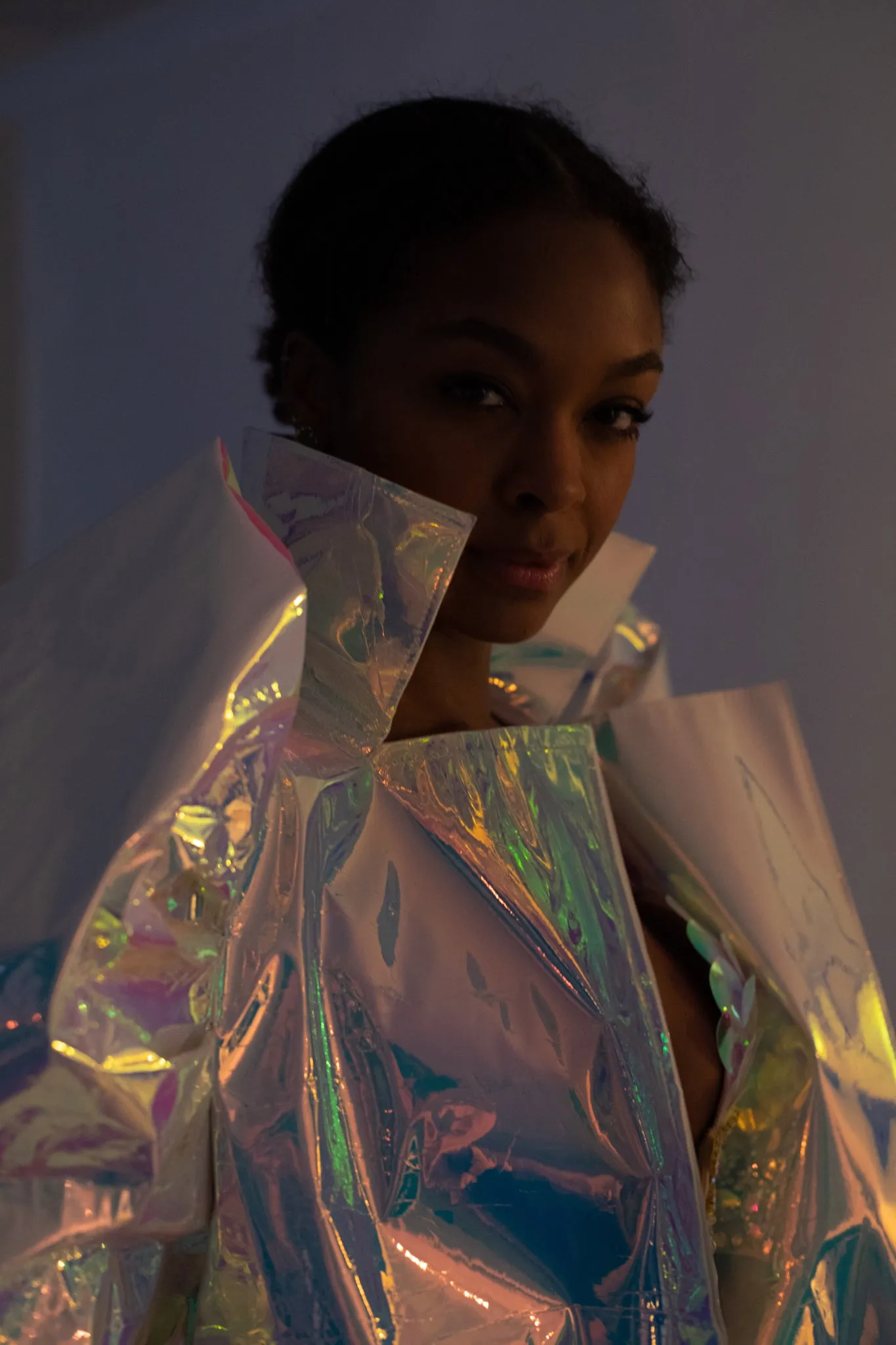 Kaleidoscopic Iridescent Coat