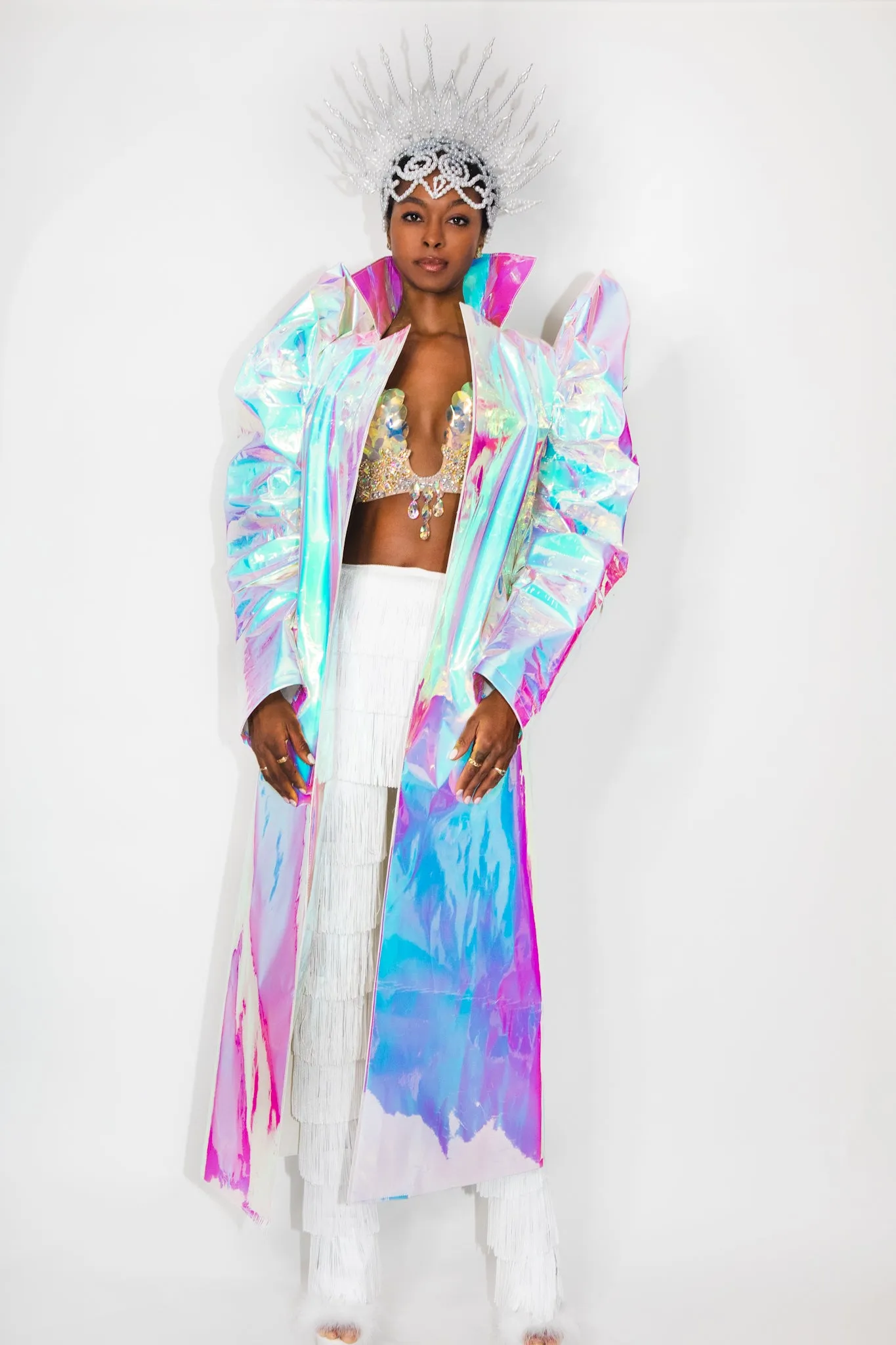 Kaleidoscopic Iridescent Coat