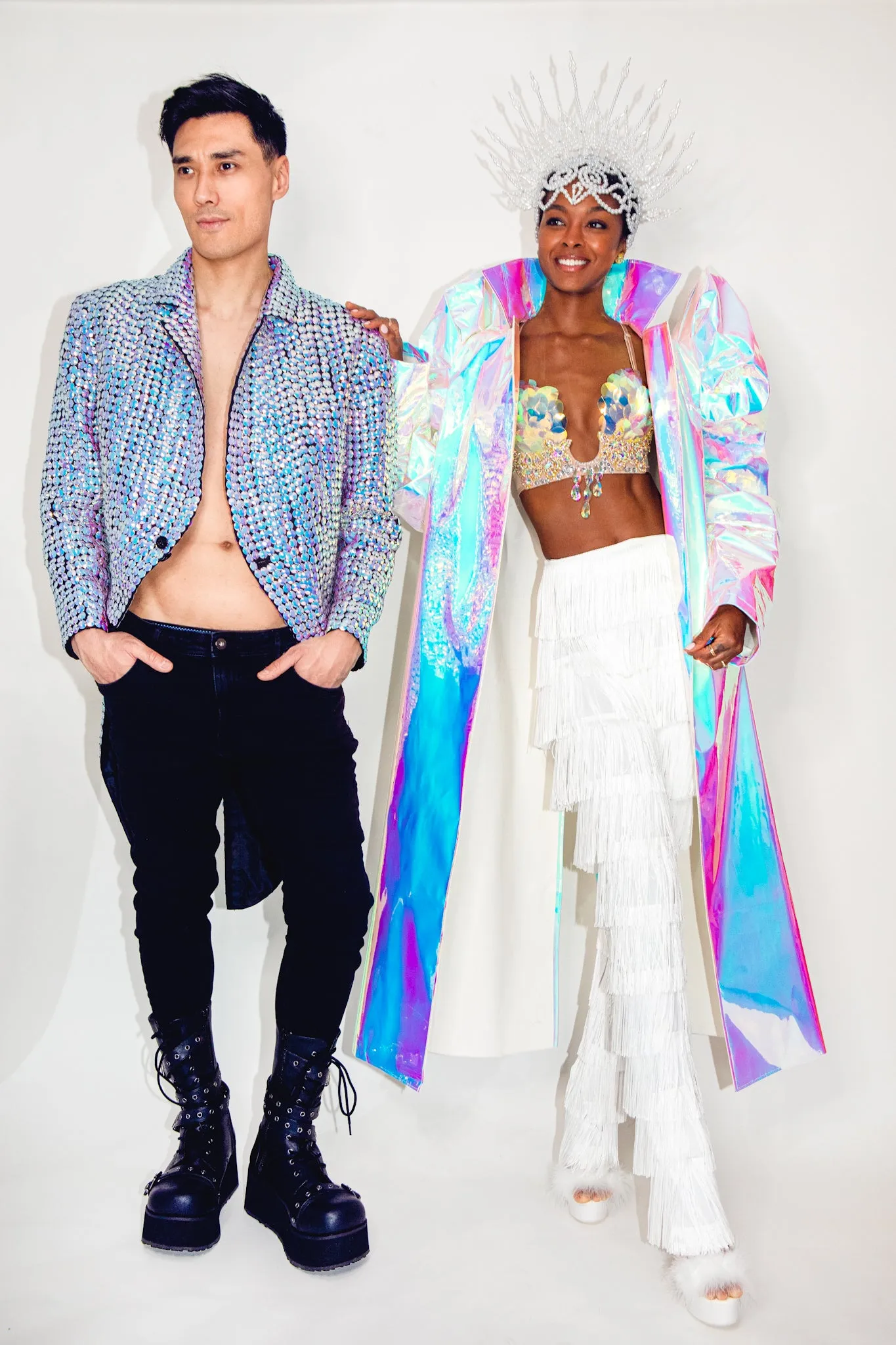 Kaleidoscopic Iridescent Coat