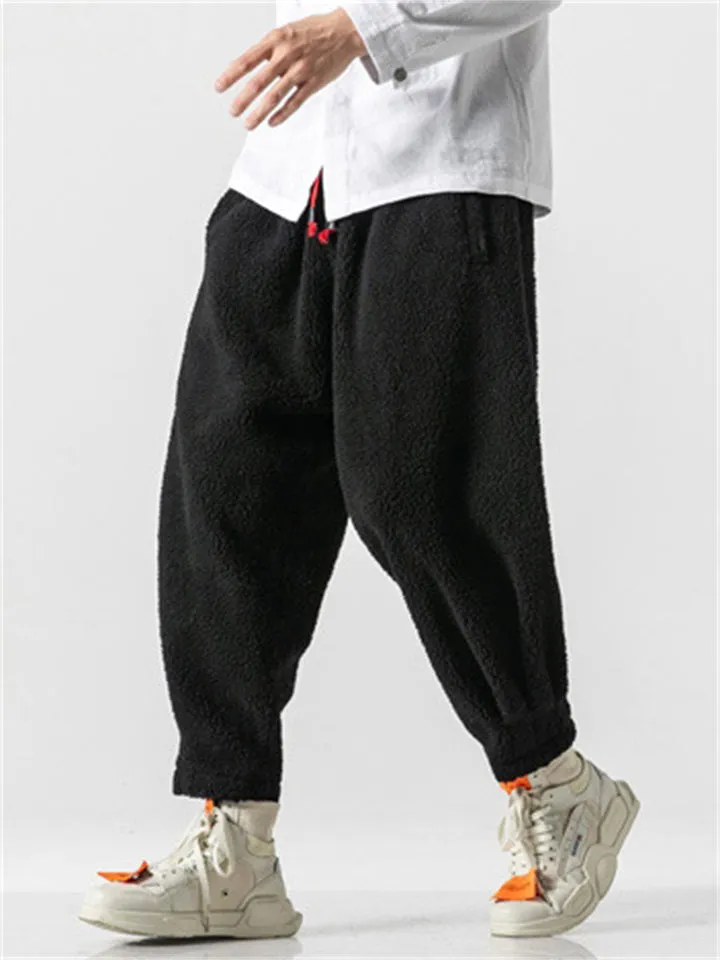 Keep Warm Solid Color Woolen Pants