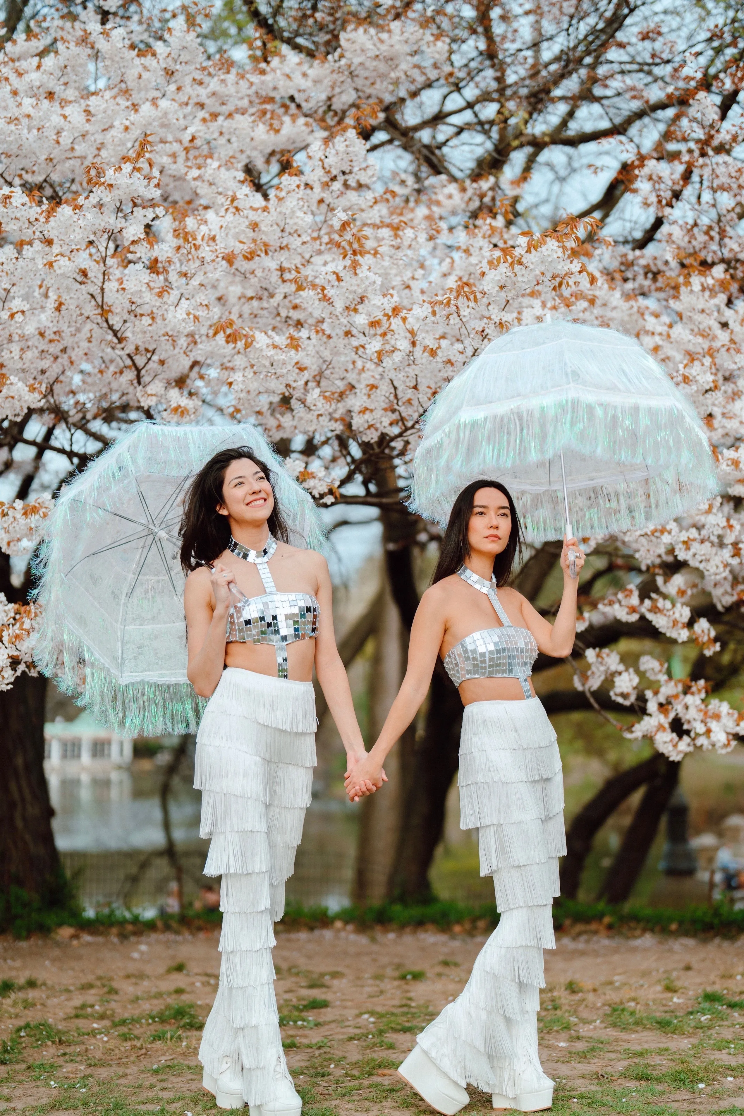 Life On The Run White Fringed Pants