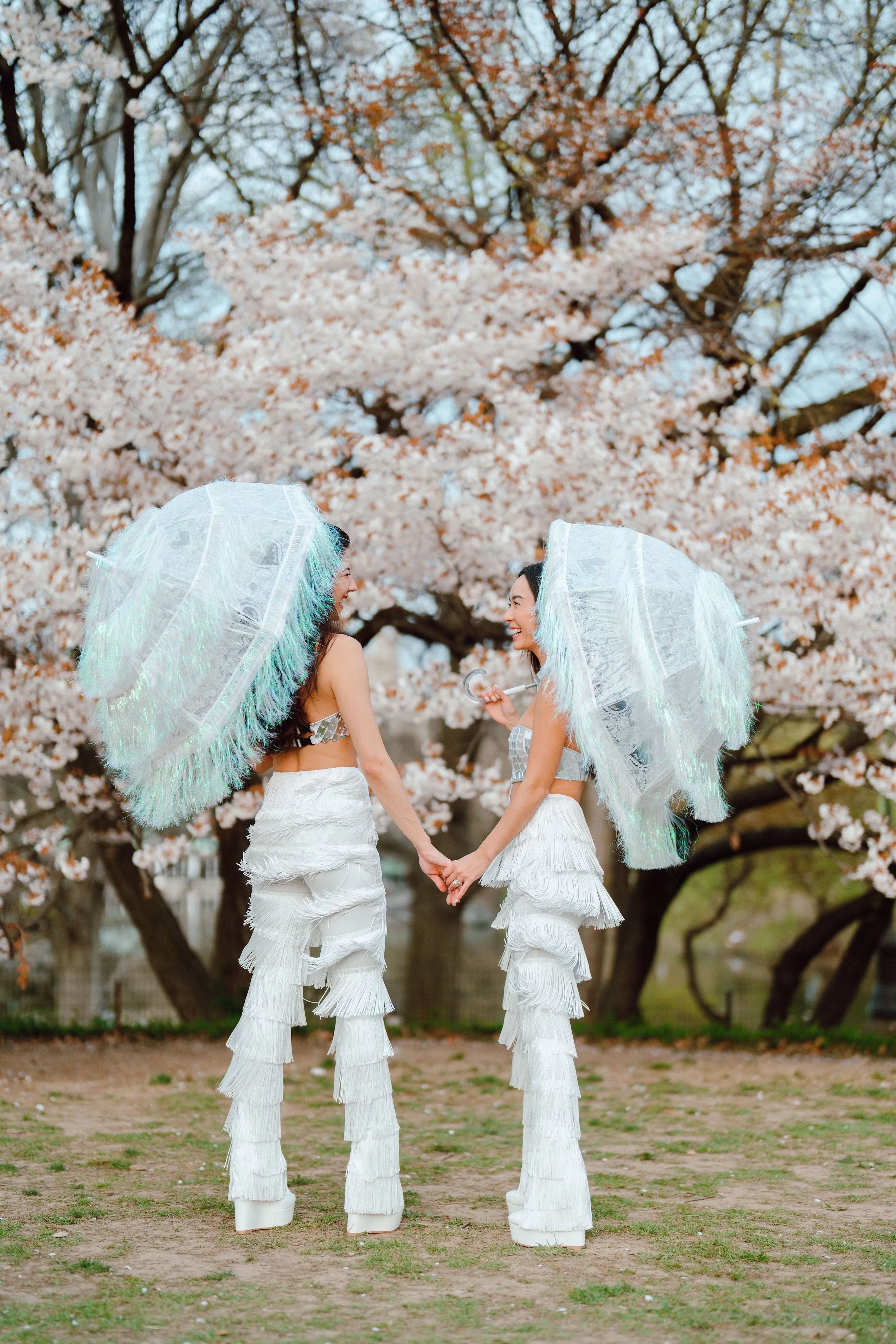 Life On The Run White Fringed Pants