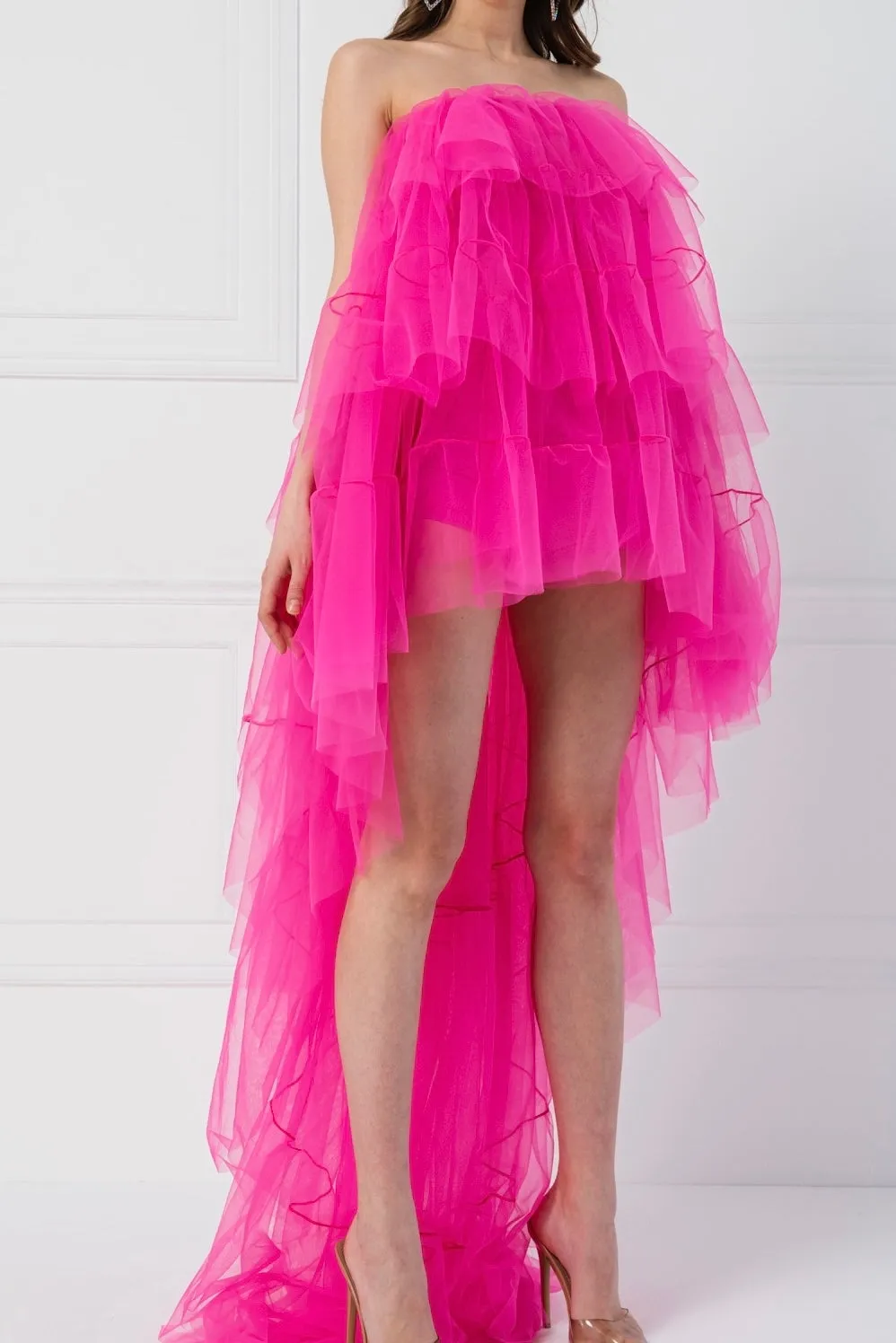 Lift me Up Hi-Lo  Neon Pink Tulle Dress