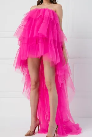 Lift me Up Hi-Lo  Neon Pink Tulle Dress