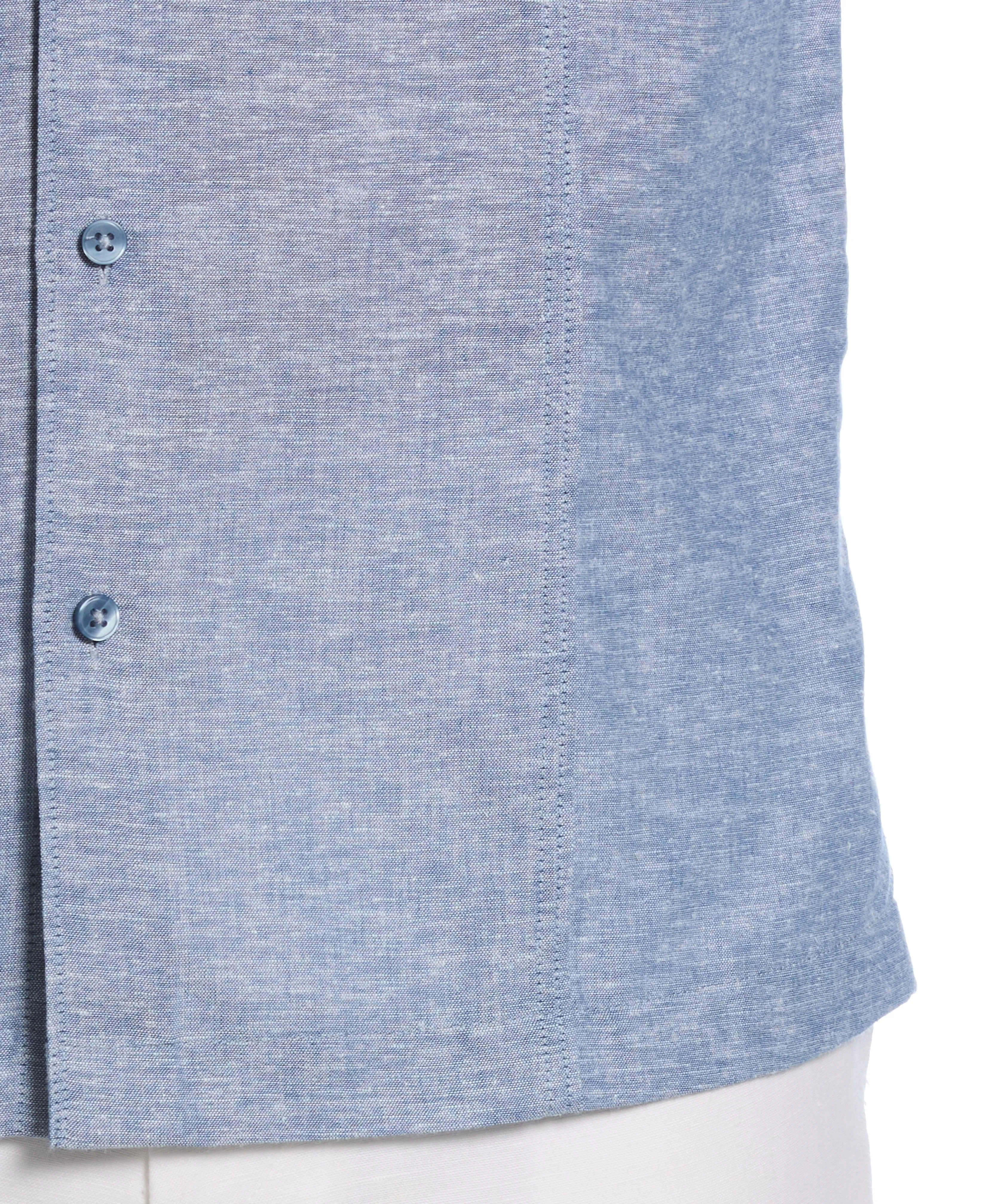 Linen Blend Panel Shirt