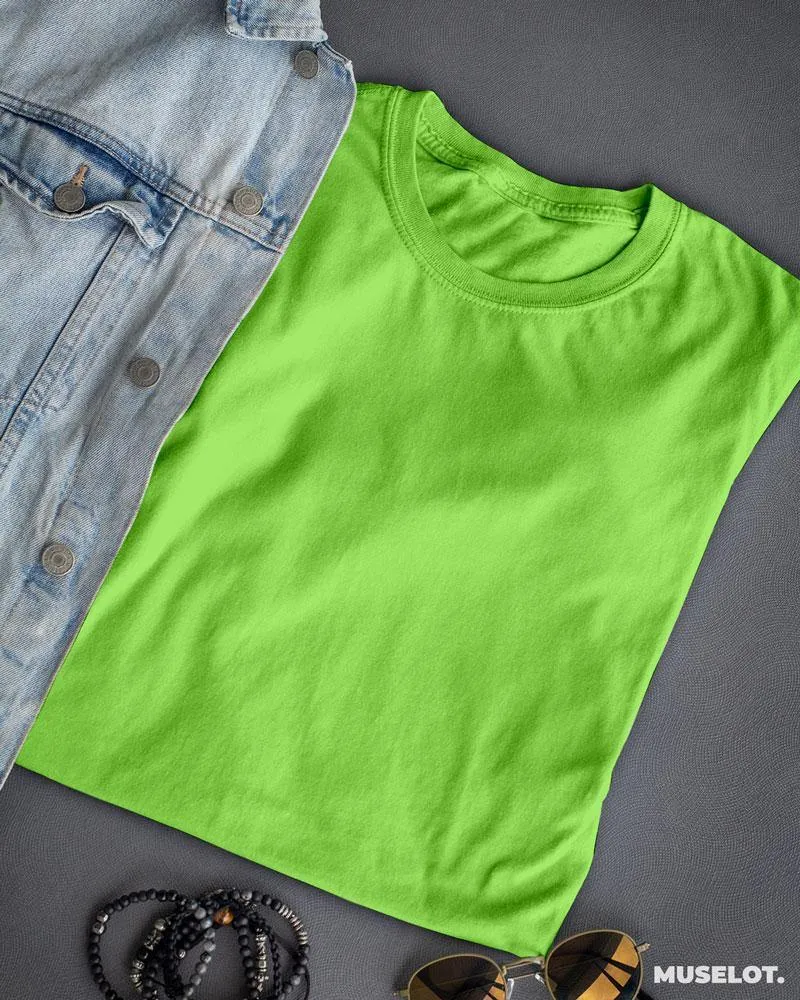 Liril green mens plain t shirts