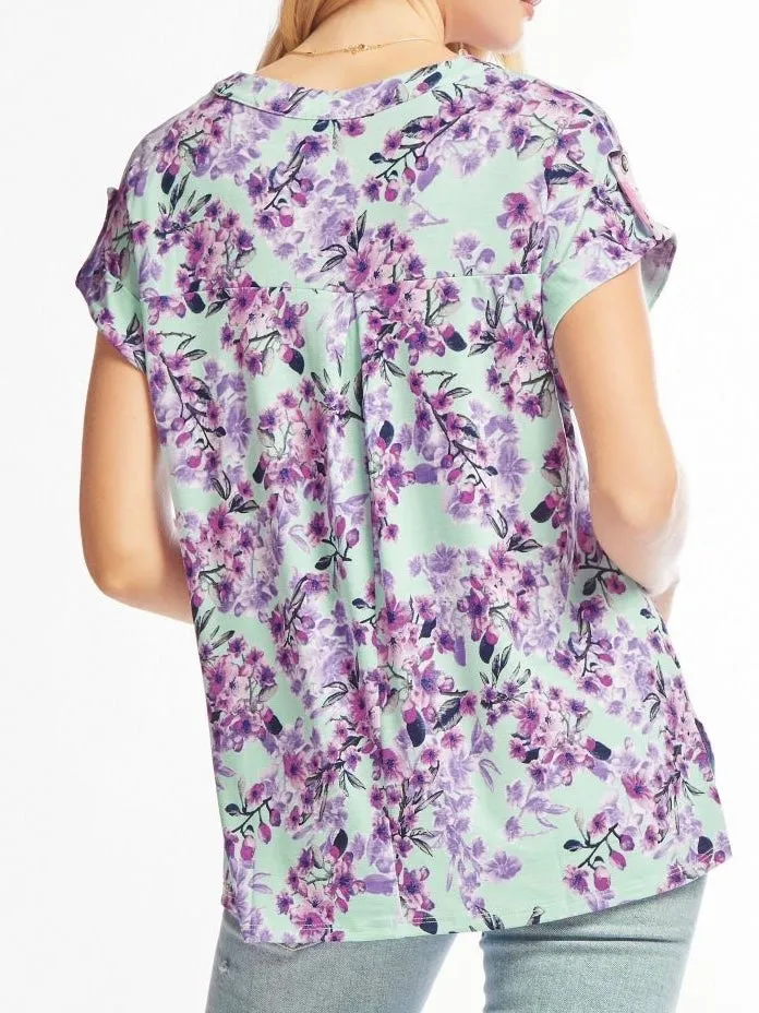 Lizzy Short Sleeve Floral Top