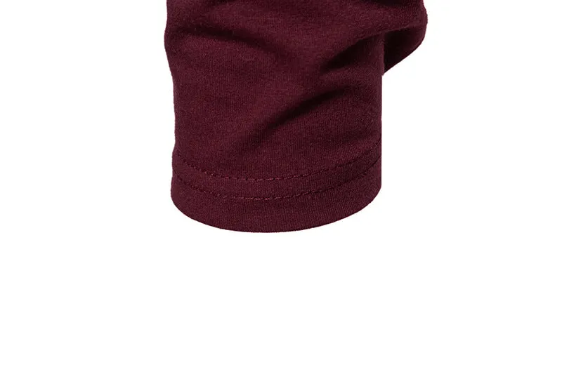 Men Crewneck Buttons Bicolor Long Sleeves T-Shirt