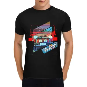 Men's Buckle Up 4-wheel Drive Heavy Cotton T-shirt (Made in USA）