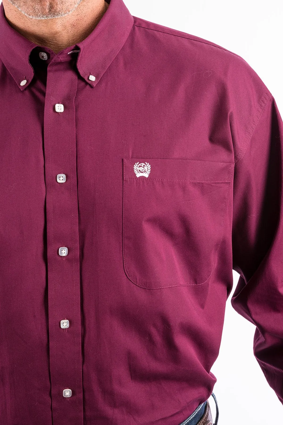 Men's Cinch Solid Burgundy Shirt