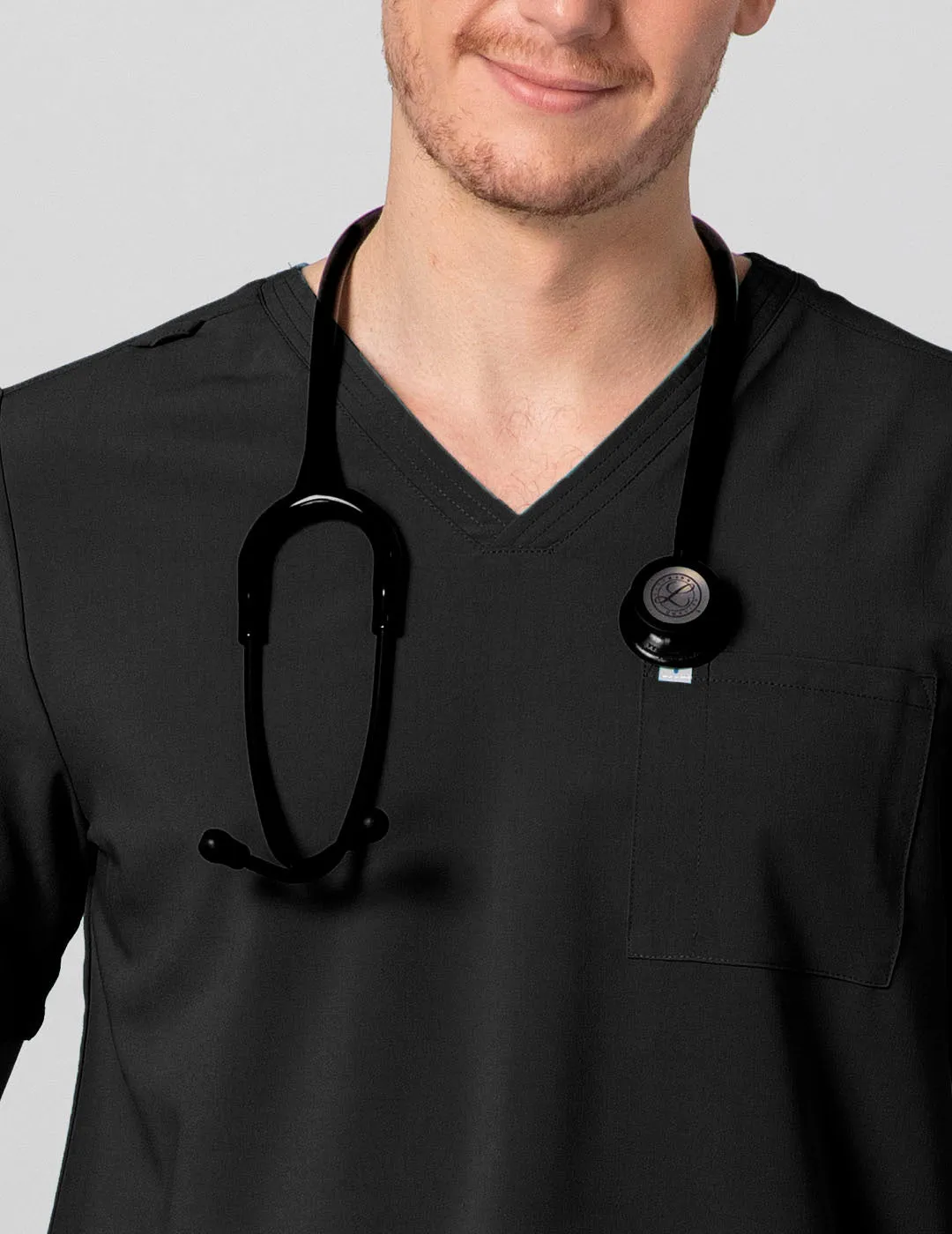 Men's Essential Scrub Top - Black