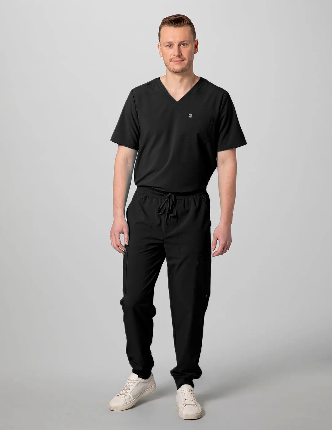 Men's Essential Scrub Top - Black