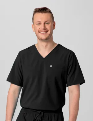Men's Essential Scrub Top - Black
