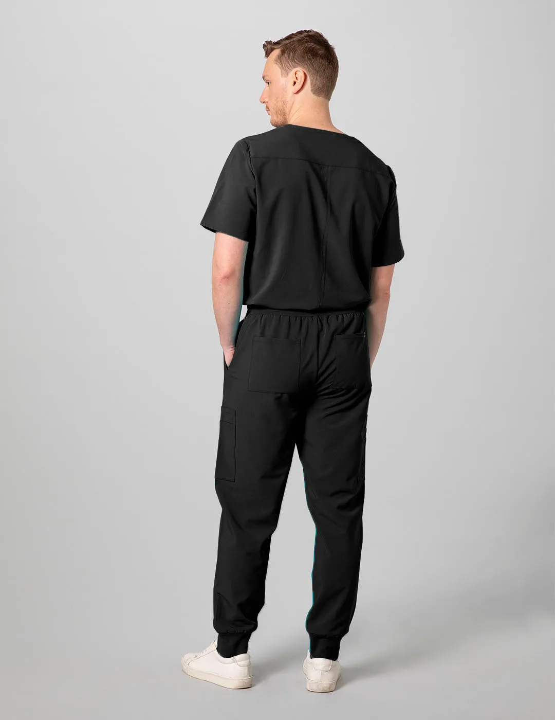 Men's Essential Scrub Top - Black