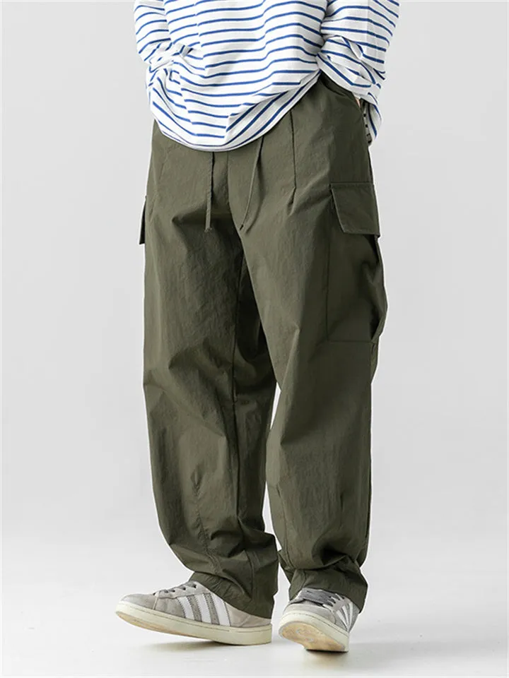Men's Lightweight Drawstring Quick-Dry Cargo Pants