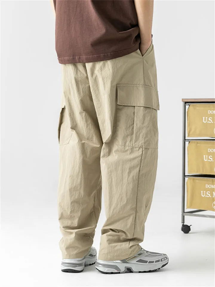Men's Lightweight Drawstring Quick-Dry Cargo Pants