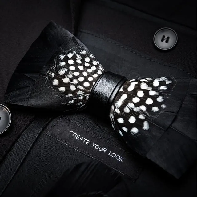 Men's Luxury Bowtie With Box Fashion Peacock Feather Bow Ties For Men