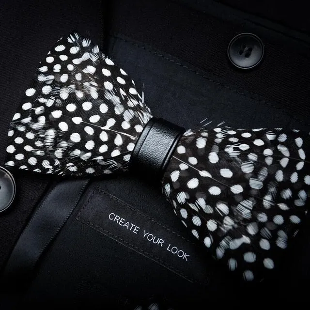 Men's Luxury Bowtie With Box Fashion Peacock Feather Bow Ties For Men