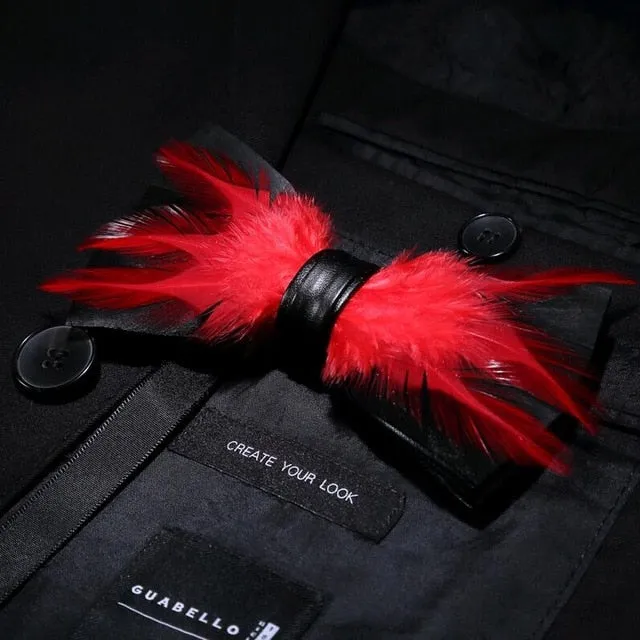 Men's Luxury Bowtie With Box Fashion Peacock Feather Bow Ties For Men