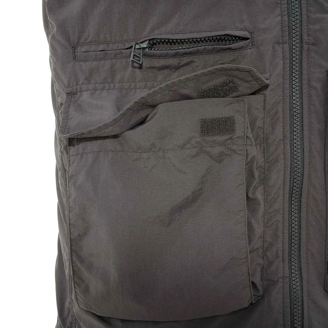 Men's Multi-pocket Travel Trekking Gilet - TRAVEL 100 - Grey