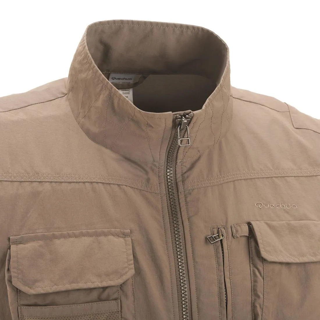 Men's Multi-pocket Travel Trekking Gilet - TRAVEL 100 - Grey