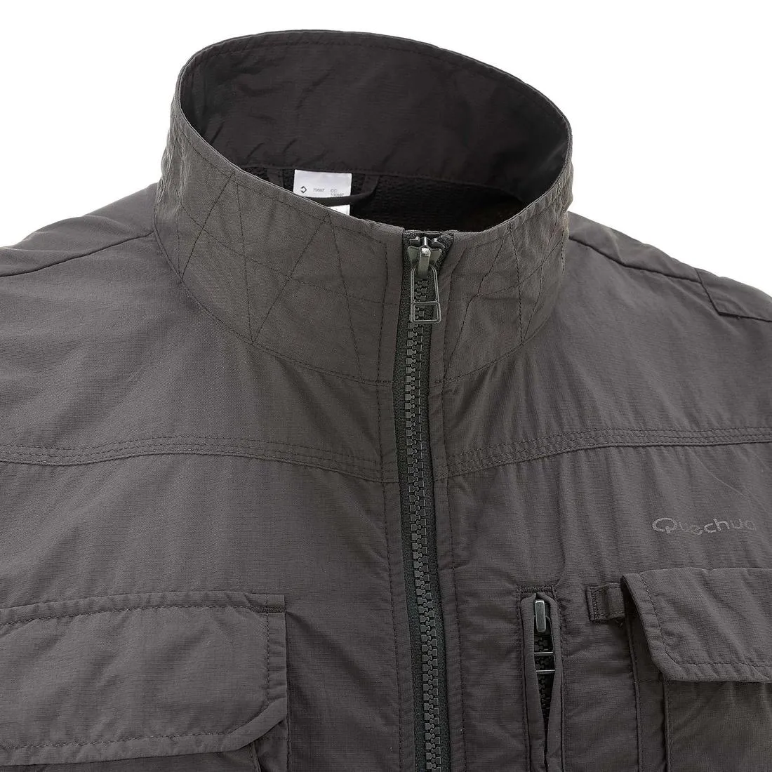 Men's Multi-pocket Travel Trekking Gilet - TRAVEL 100 - Grey