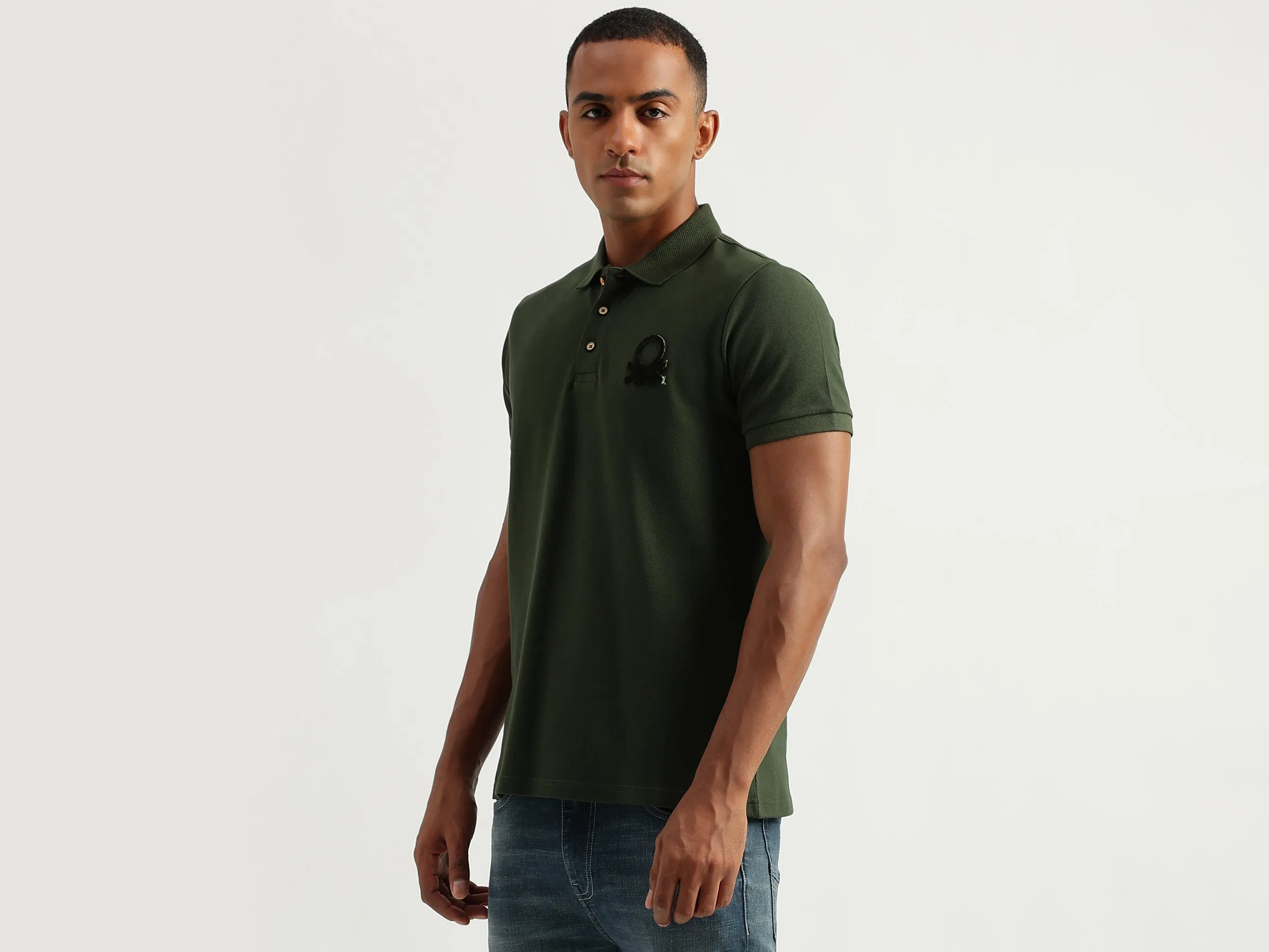 Men's Regular Fit Polo Collar Solid Tshirts