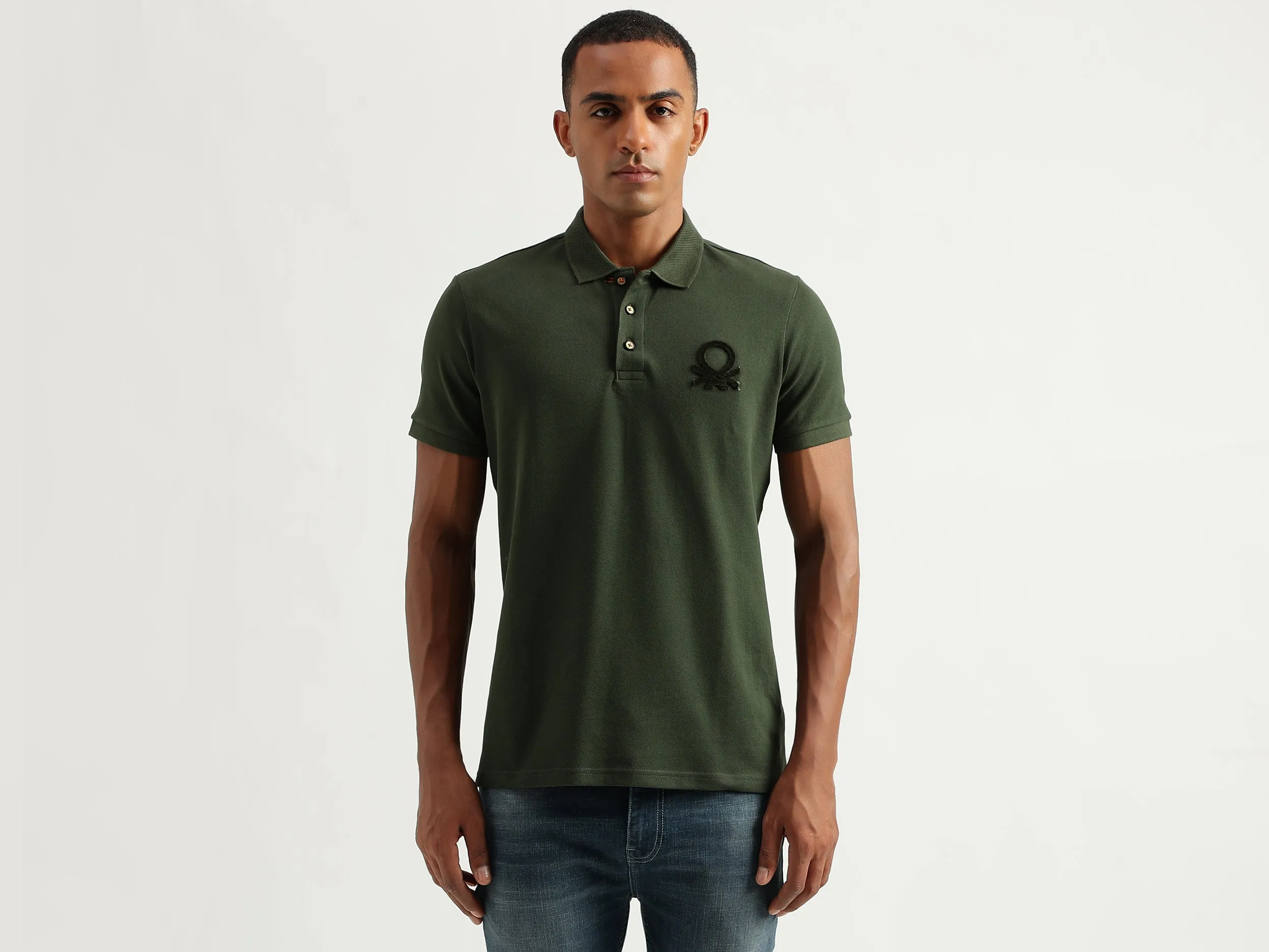 Men's Regular Fit Polo Collar Solid Tshirts
