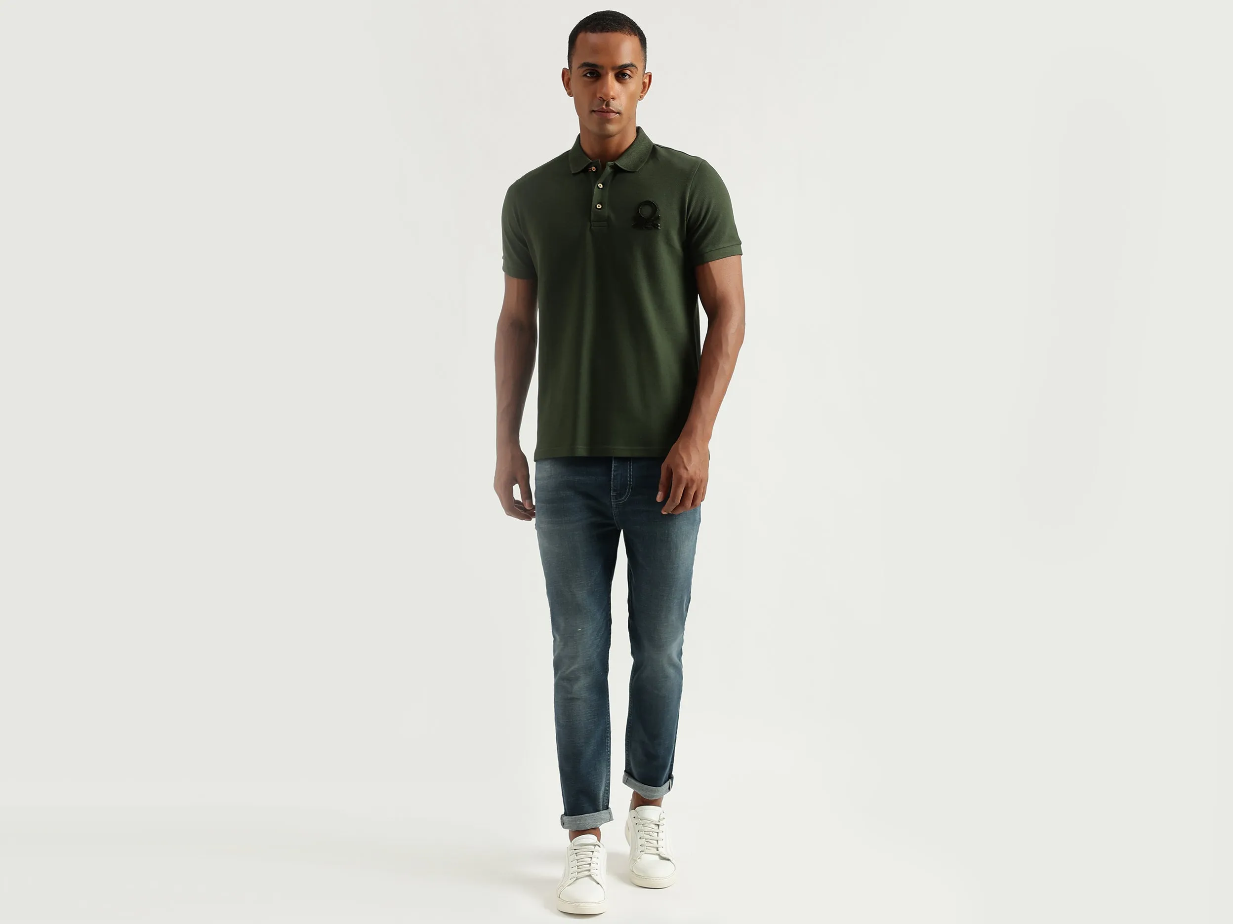 Men's Regular Fit Polo Collar Solid Tshirts