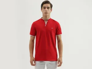 Men's Regular Fit Polo Neck Solid T-Shirt