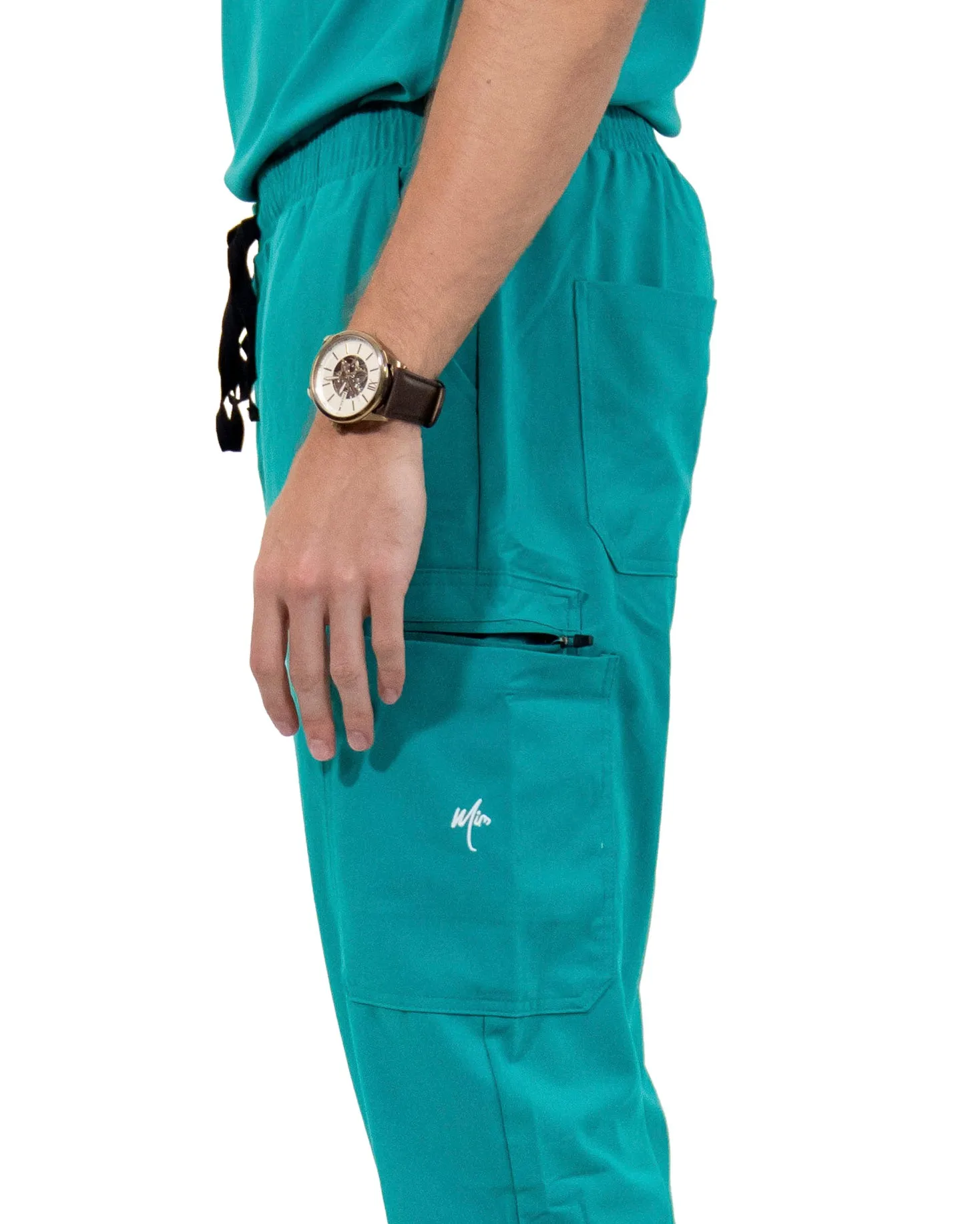 Men's Teal Jogger Scrub Pants