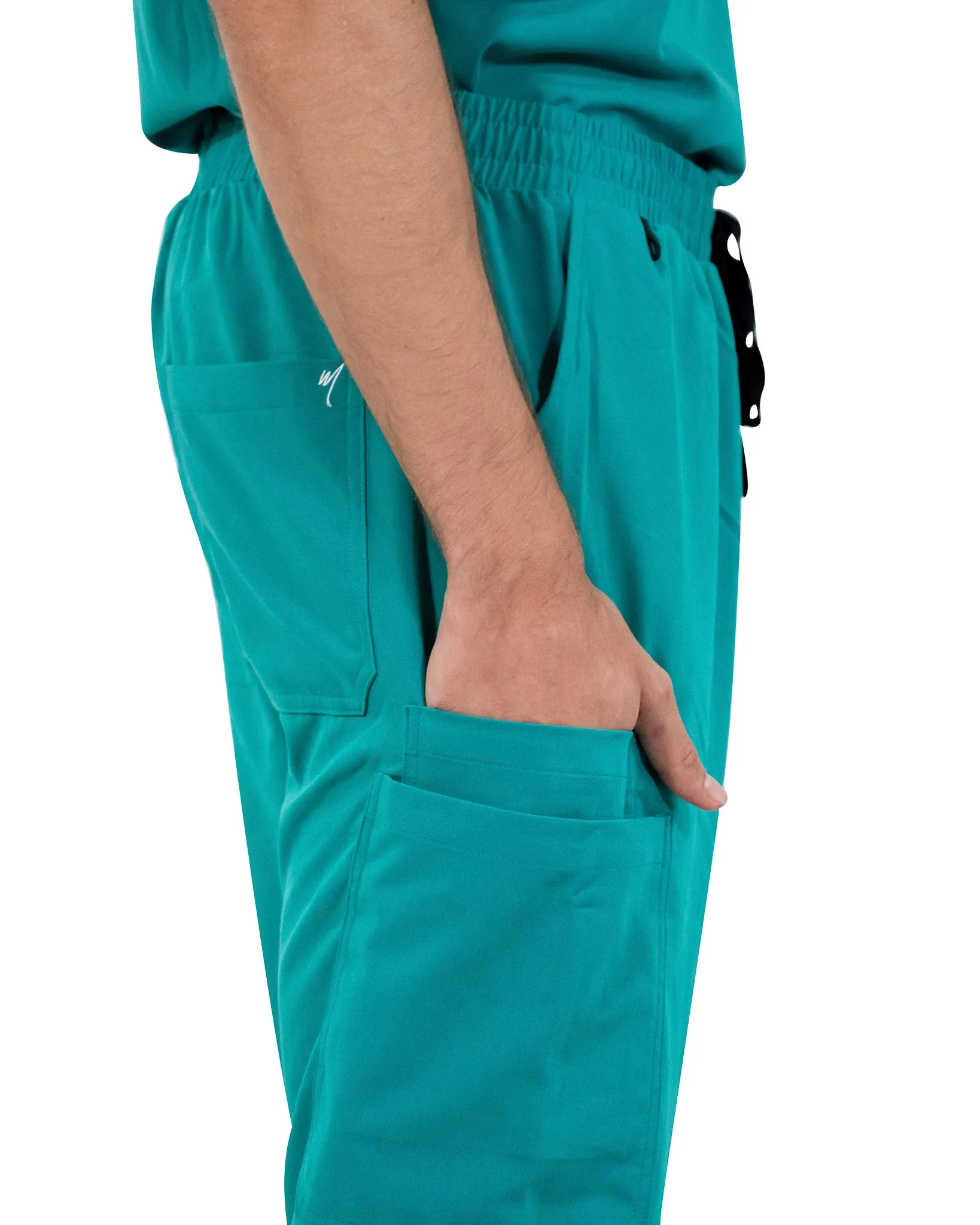 Men's Teal Jogger Scrub Pants