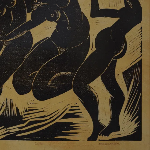 midcentury tribal hand block print
