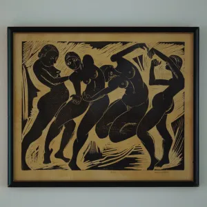midcentury tribal hand block print