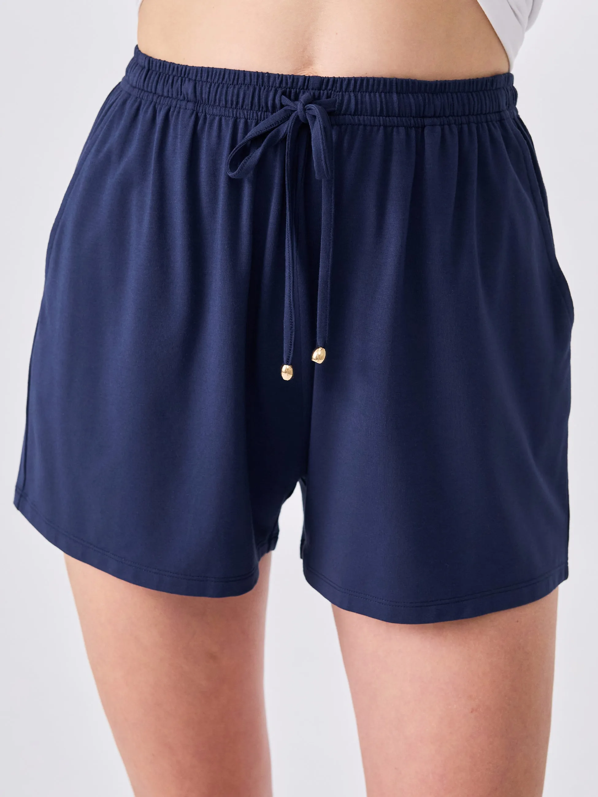 Modal Easy Drawcord Shorts - Navy