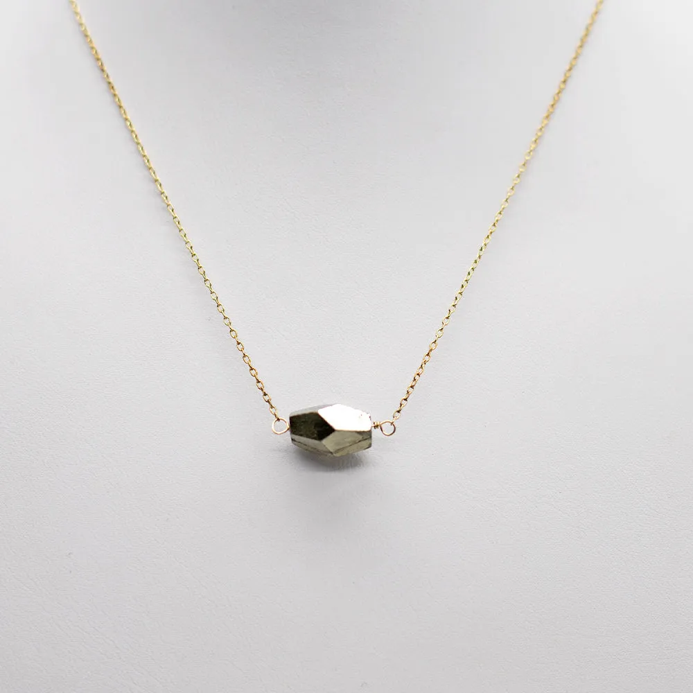 Modern Pyrite Necklace