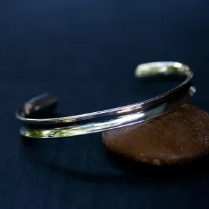 Modern simple cuff men bracelet sterling silver