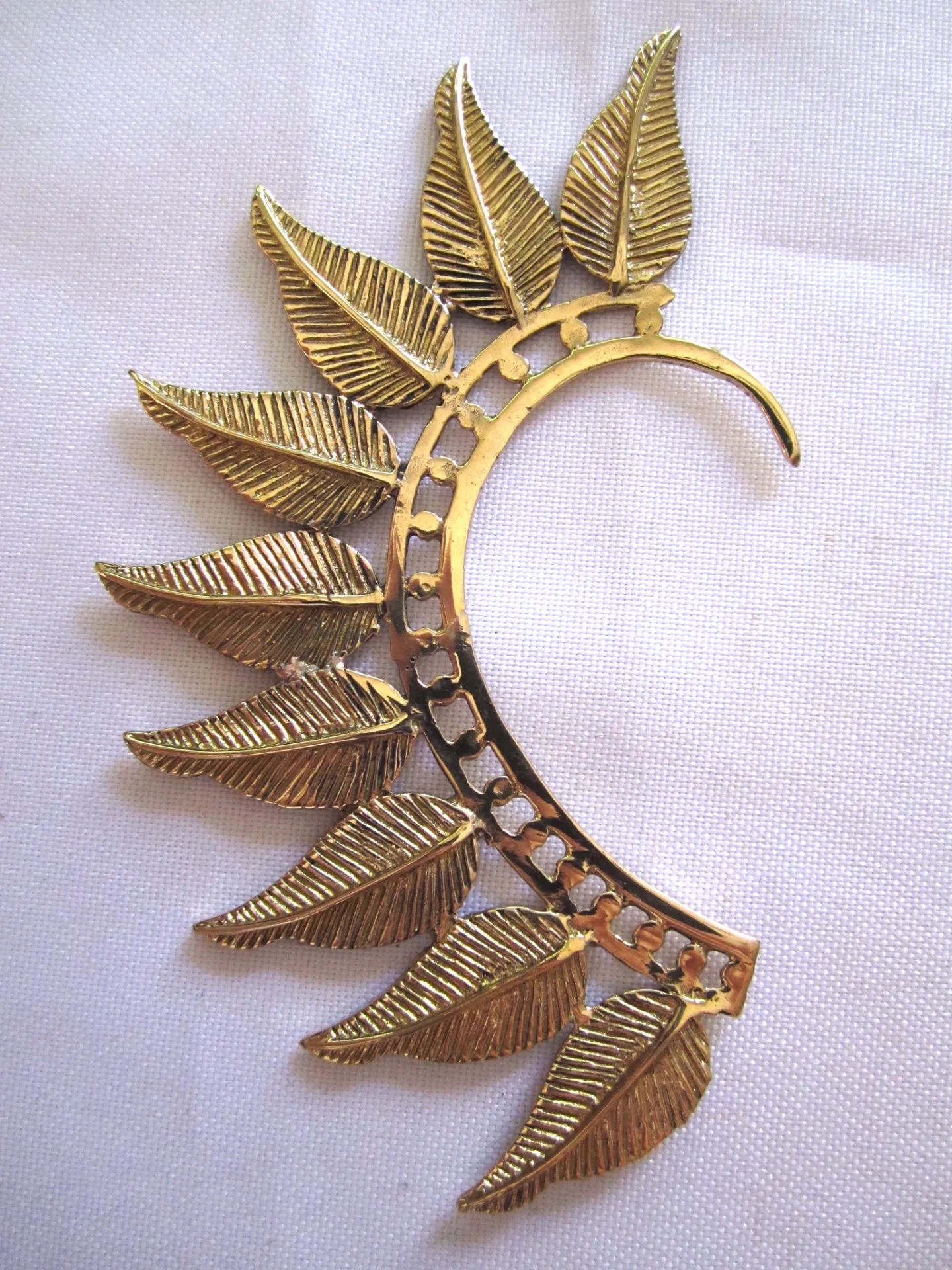 Mohawk Feather Ear Cuff  - Brass