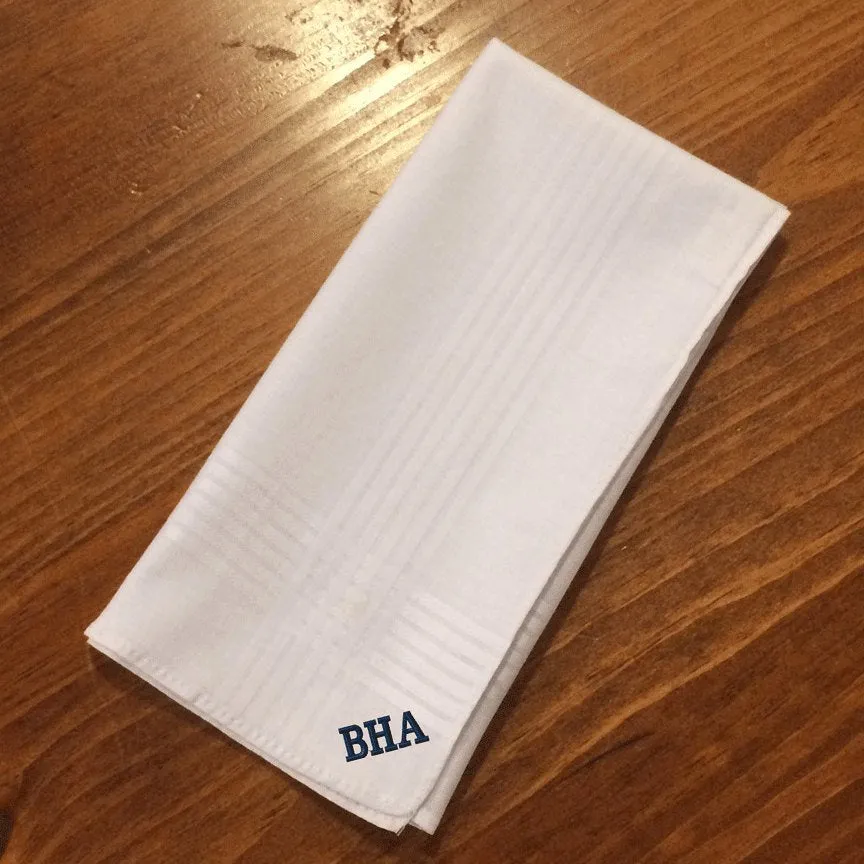 Monogrammed Men's Handkerchief